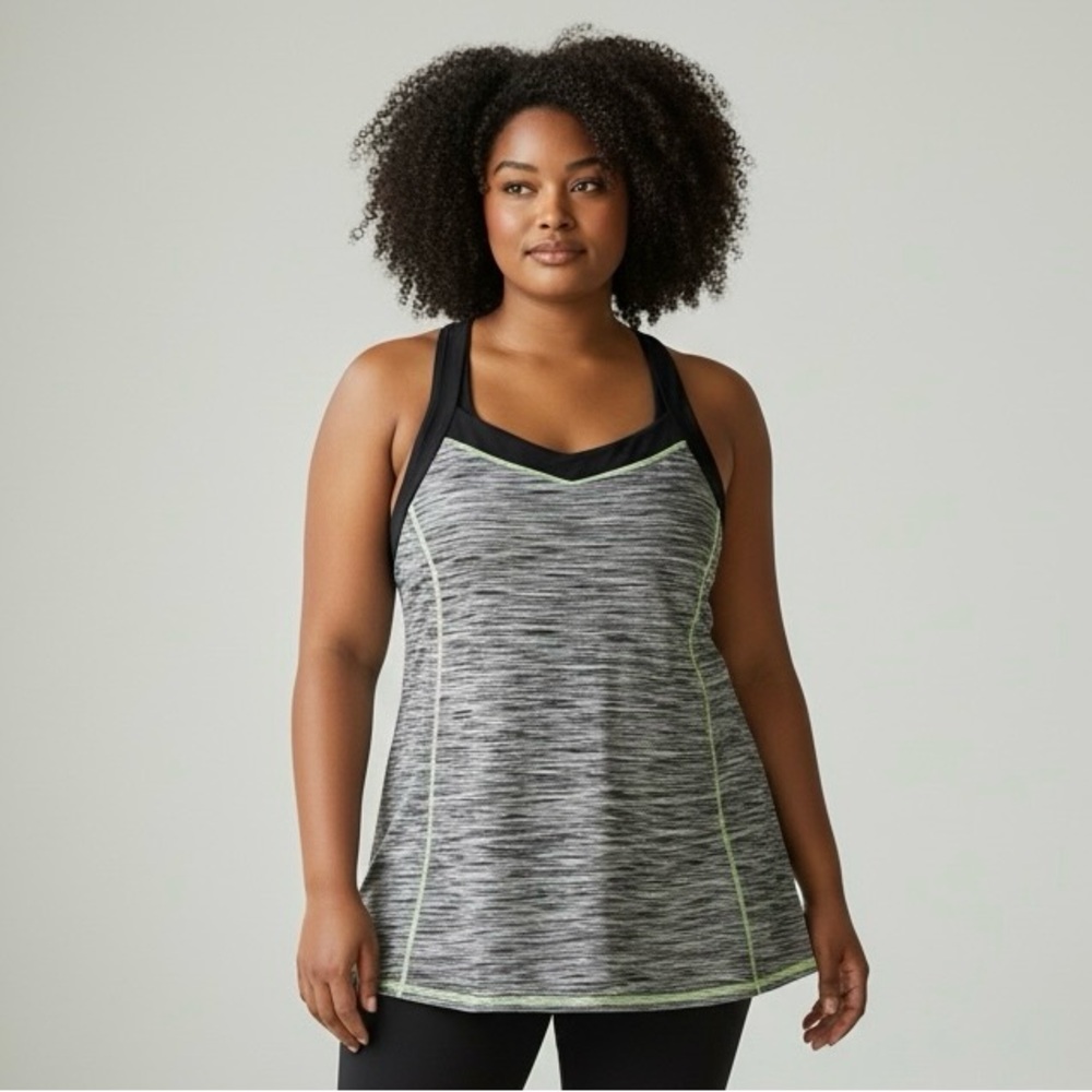 Ideology Black and Gray Tank Top